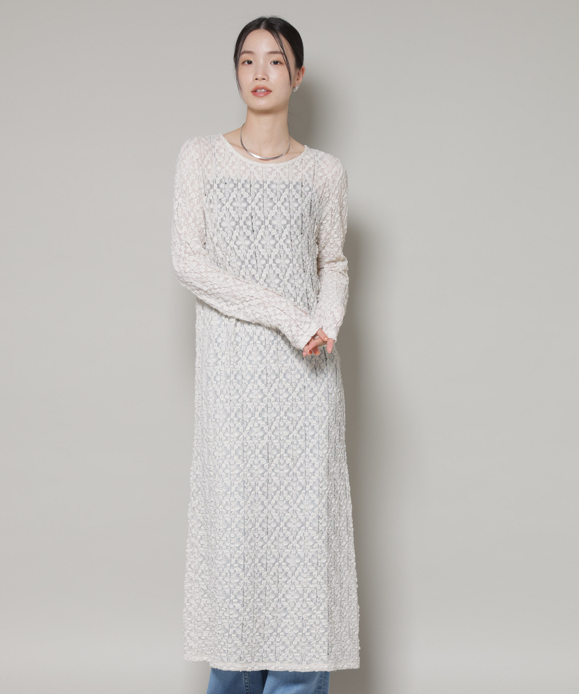 nano･universe「カットレースマキシワンピース」|ワンピース|