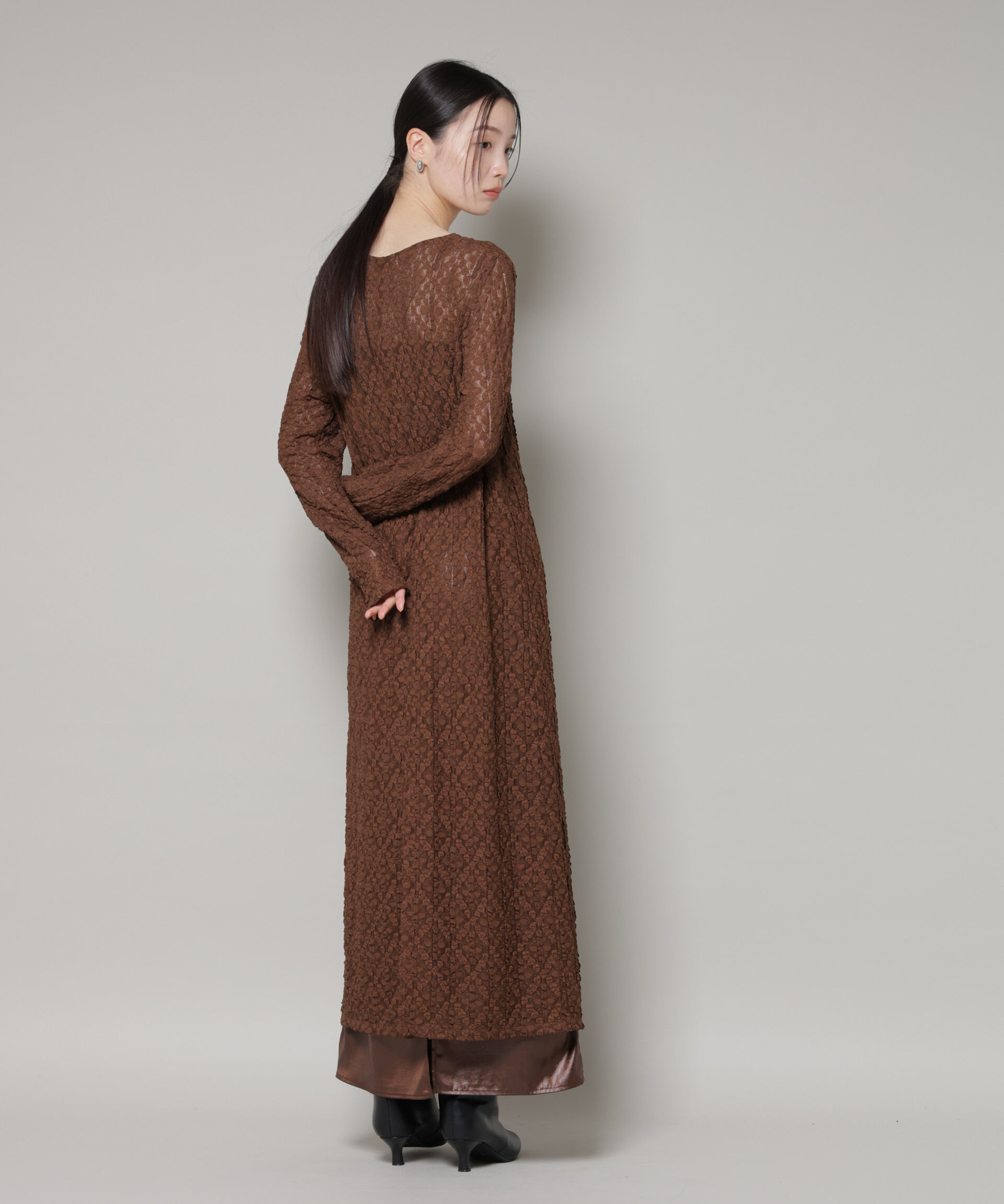 nano･universe「カットレースマキシワンピース」|ワンピース|