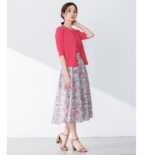 組曲「【5色展開・洗える】MINA半袖 カラーカーディガン」|ニット・セーター|