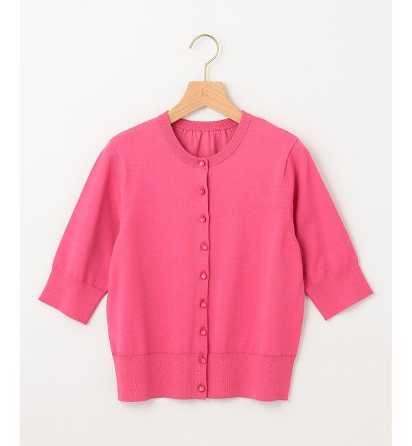 組曲「【5色展開・洗える】MINA半袖 カラーカーディガン」|ニット・セーター|