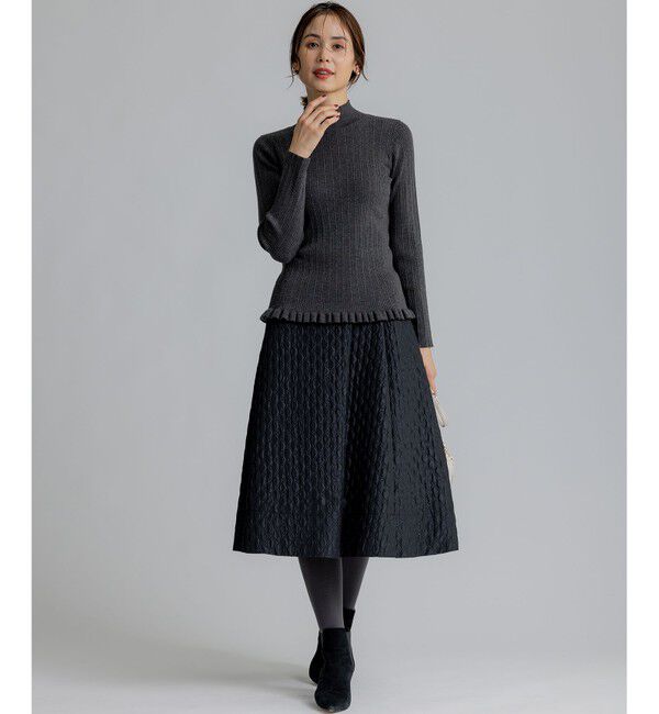 組曲「ジオメトリックフラワージャガード フレアスカート」|スカート|