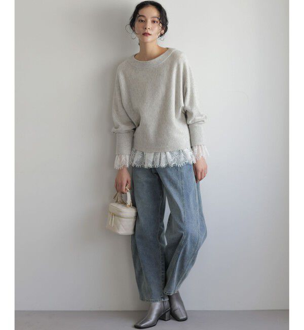 組曲「【加藤ローサさん着用】ウールカシミヤミックスボートネック ニット」|ニット・セーター|