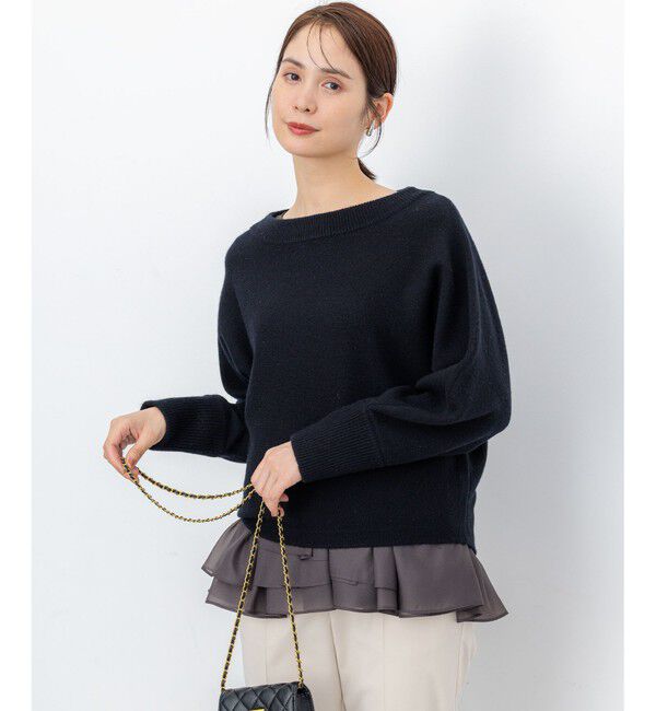 組曲「【加藤ローサさん着用】ウールカシミヤミックスボートネック ニット」|ニット・セーター|