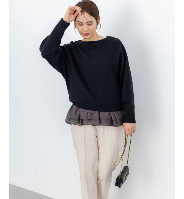 組曲「【加藤ローサさん着用】ウールカシミヤミックスボートネック ニット」|ニット・セーター|