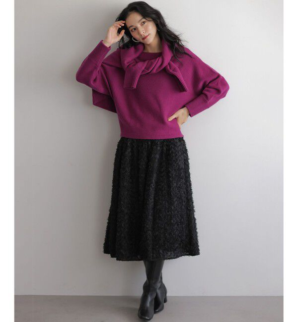 組曲「【加藤ローサさん着用】ウールカシミヤミックスボートネック ニット」|ニット・セーター|