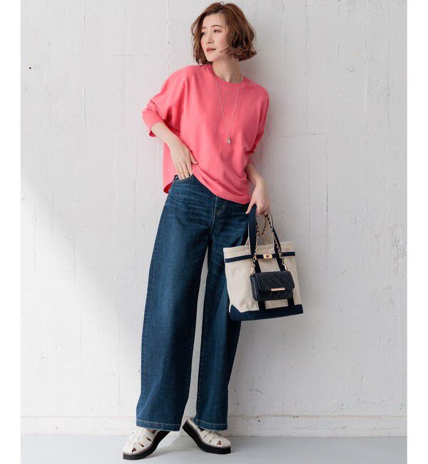 23区「【洗える】コンフォートストレッチ ドルマン ニット」|ニット・セーター|