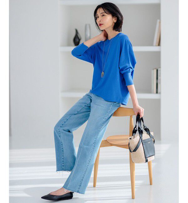 23区「【洗える】コンフォートストレッチ ドルマン ニット」|ニット・セーター|