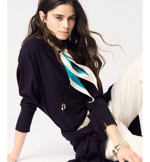 23区「【洗える】コンフォートストレッチ ドルマン ニット」|ニット・セーター|