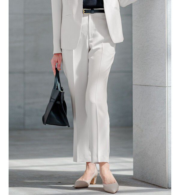 23区「【セットアップ対応/洗える】ドライツイル テーパードパンツ」|その他|ベージュ系