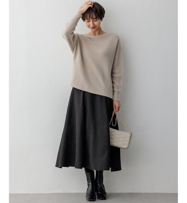 23区「【洗える】ラメウール ドルマンスリーブ ニット」|ニット・セーター|