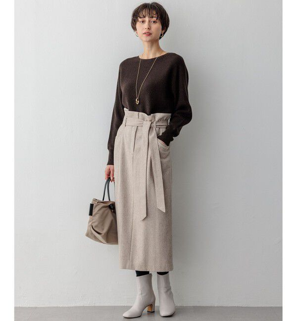 23区「【洗える】ラメウール ドルマンスリーブ ニット」|ニット・セーター|