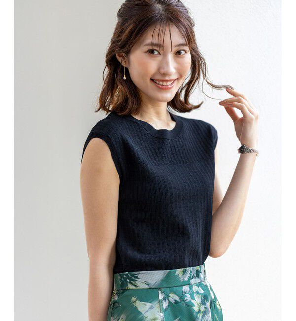 ANY SIS「【洗える】レーシーディテールフレンチ ニット」|ニット・セーター|