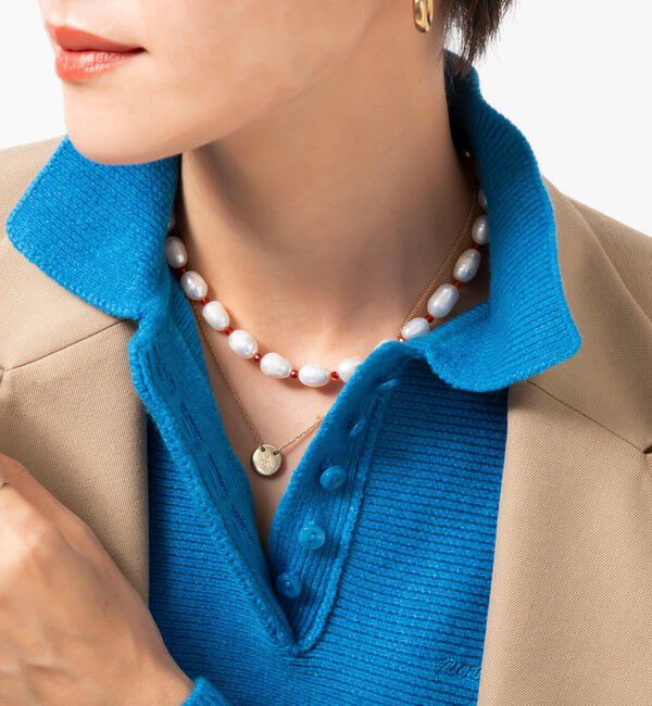 NOLLEY'S「【grace grace/グラスグラス】ラウンドプレートネックレス」|ネックレス|