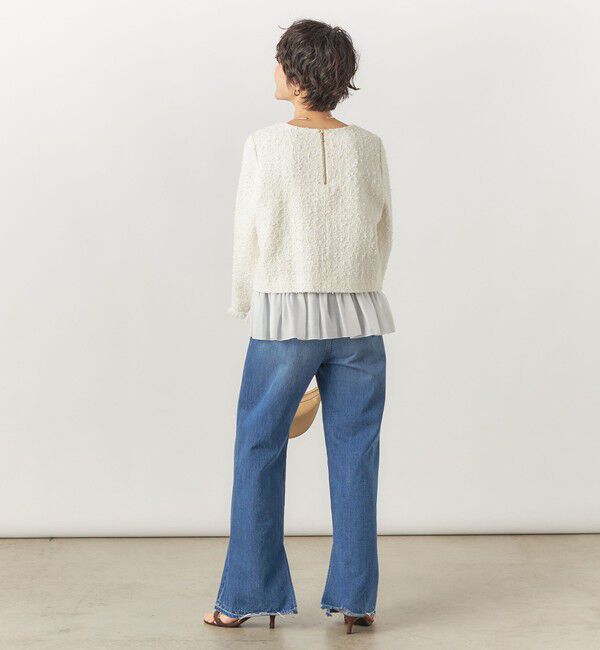 Rie Miller「【RM denim】スリットフレアハイウエストデニム」|デニム|