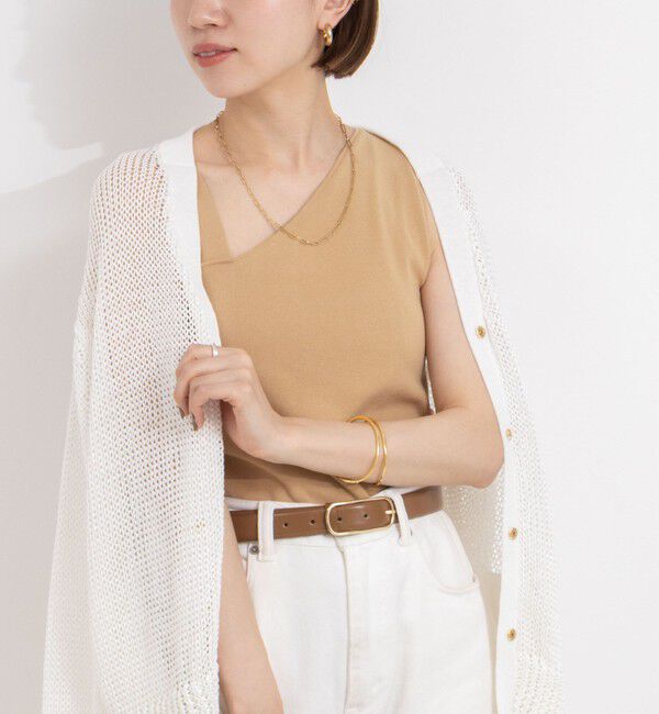 NOLLEY'S「◇【WEB限定】アシンメトリーカップ付きタンクトップ」|タンクトップ|キャメル