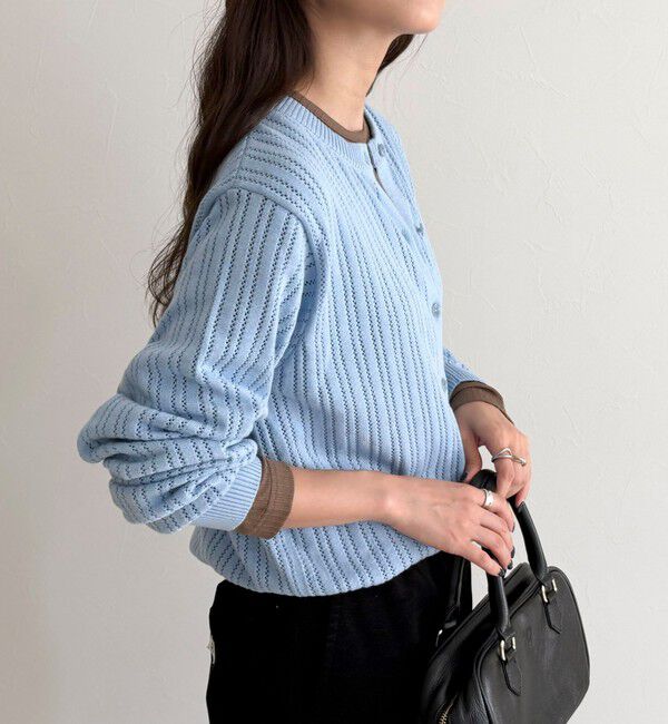 fredy emue「【GEVACO/ゲバコ】カットソーインナー付きカーディガン」|カーディガン|