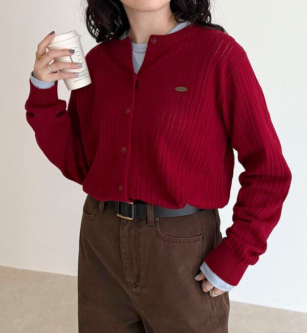 fredy emue「【GEVACO/ゲバコ】カットソーインナー付きカーディガン」|カーディガン|