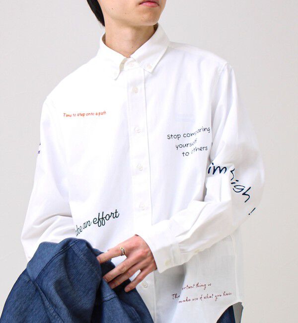 GLOSTER「【気分を上げるフレーズ】ポジティブメッセージシャツ パート2」|シャツ・ブラウス|