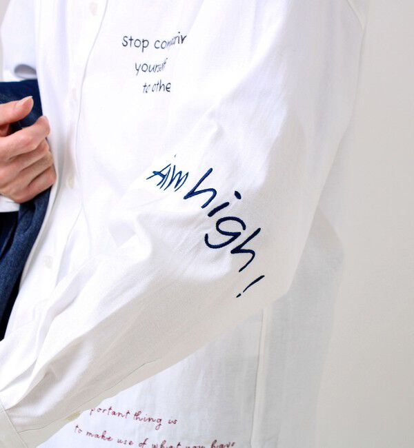 GLOSTER「【気分を上げるフレーズ】ポジティブメッセージシャツ パート2」|シャツ・ブラウス|