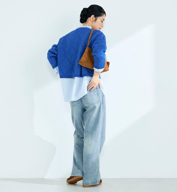 fredy emue「LINEN混ハート透かし柄ニット」|ニット・セーター|