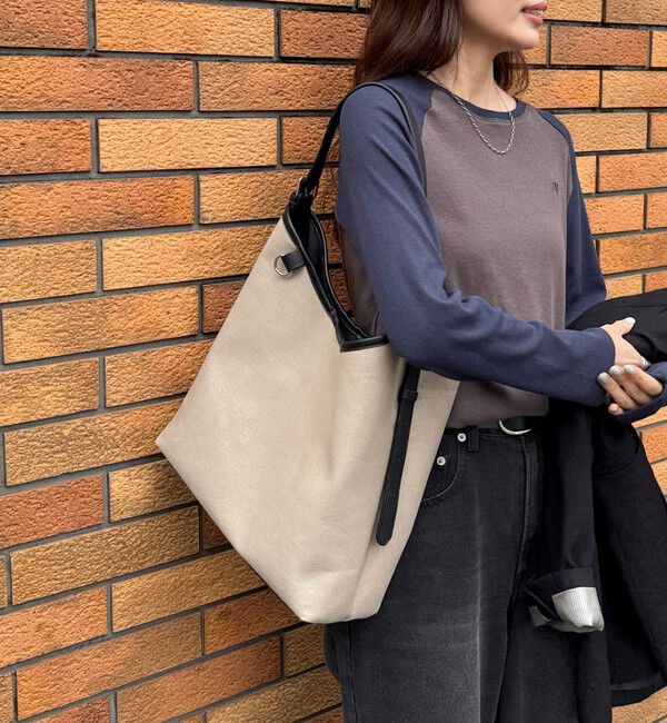 fredy emue「異素材コンビワンハンドルバッグ」|ショルダー・メッセンジャー|ブラック系その他