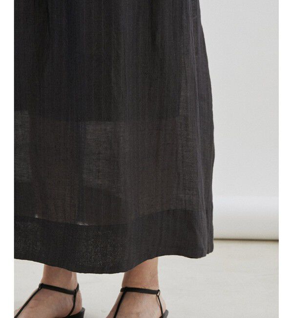 SALON adam et rope'「シルクリネンフレアースカート」|スカート|
