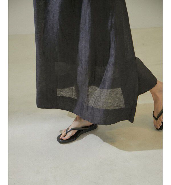 SALON adam et rope'「シルクリネンフレアースカート」|スカート|