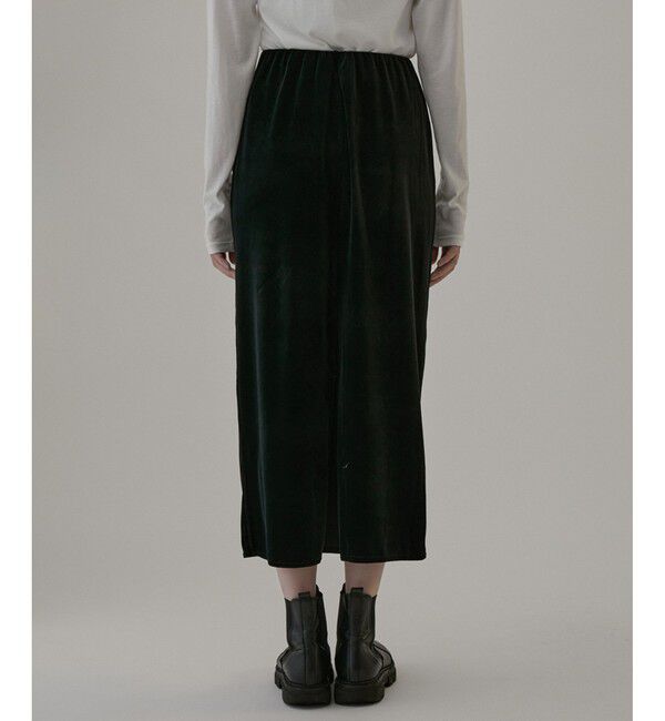 SALON adam et rope'「ベロアロングスリットタイトスカート【セットアップ対応・洗える】」|スカート|