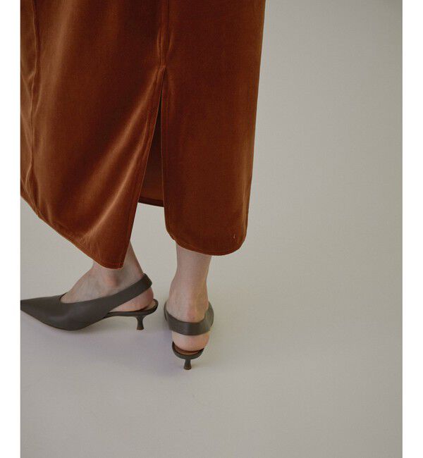 SALON adam et rope'「ベロアロングスリットタイトスカート【セットアップ対応・洗える】」|スカート|