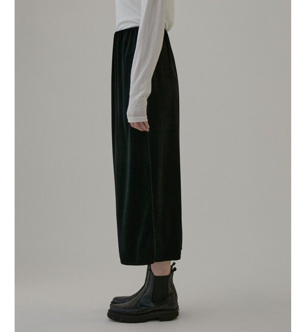 SALON adam et rope'「ベロアロングスリットタイトスカート【セットアップ対応・洗える】」|スカート|