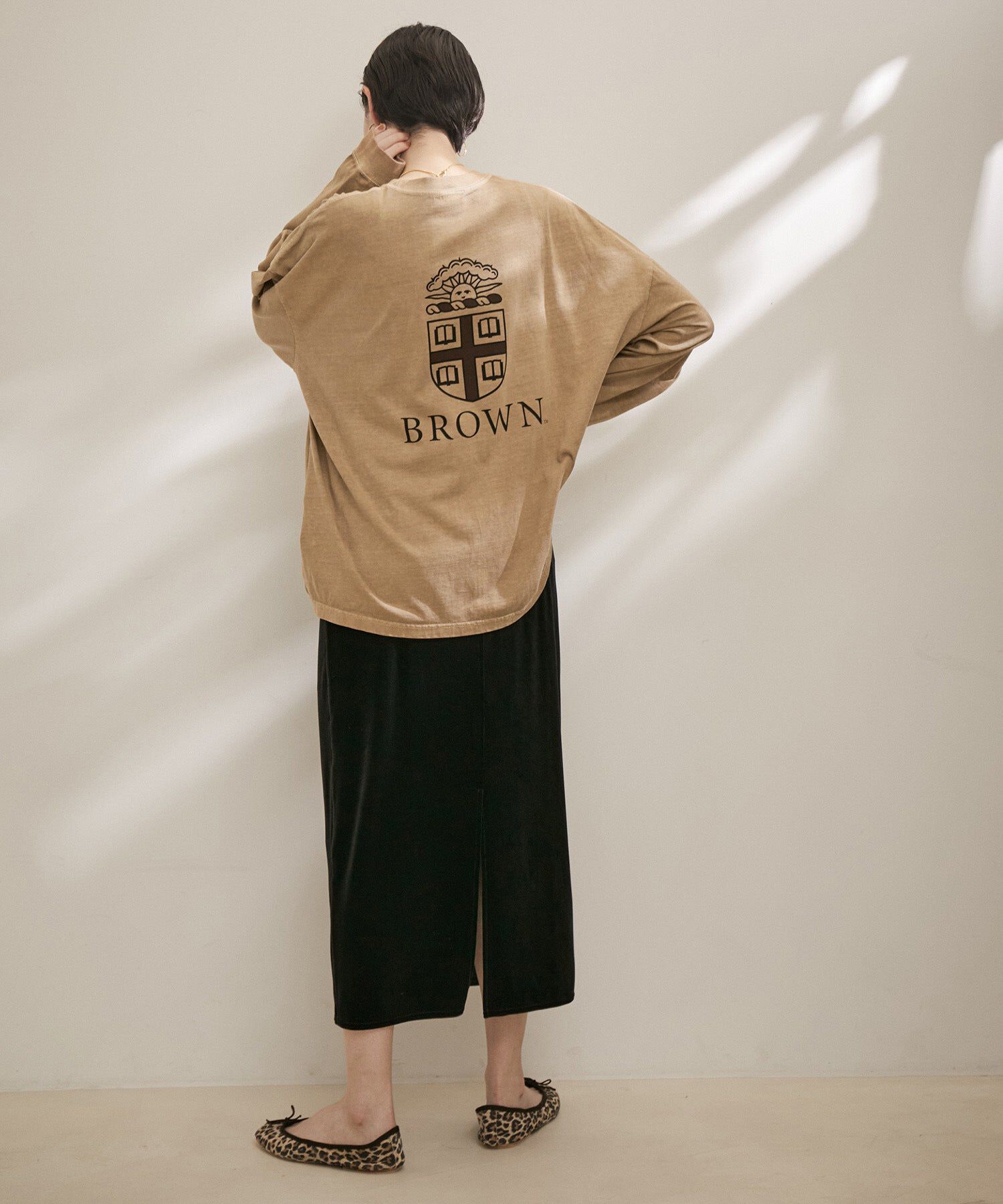 SALON adam et rope'「ベロアロングスリットタイトスカート【セットアップ対応・洗える】」|スカート|