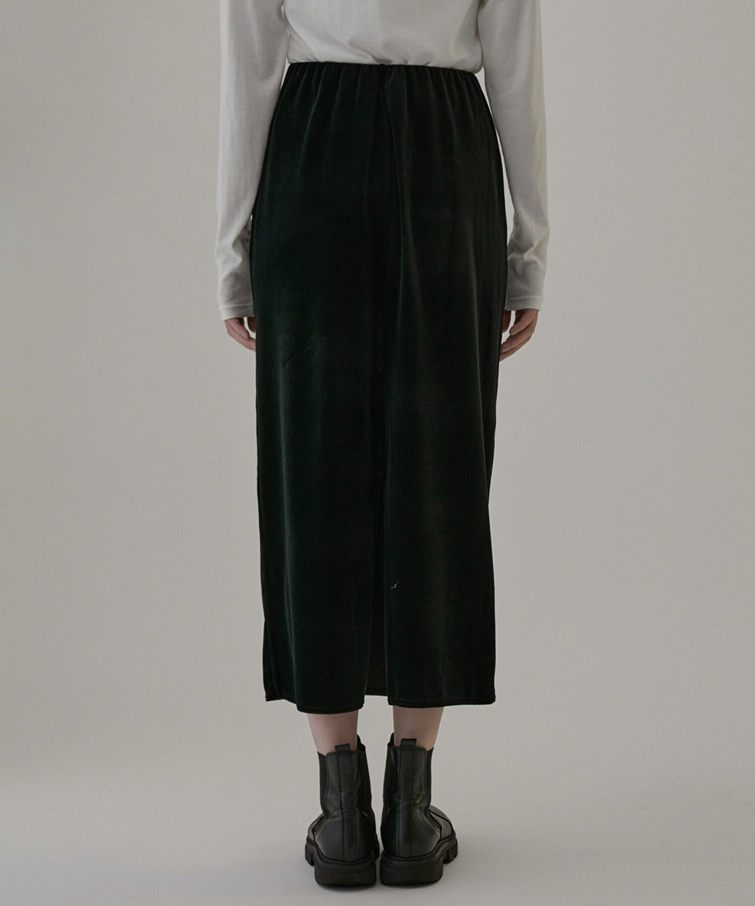 SALON adam et rope'「ベロアロングスリットタイトスカート【セットアップ対応・洗える】」|スカート|