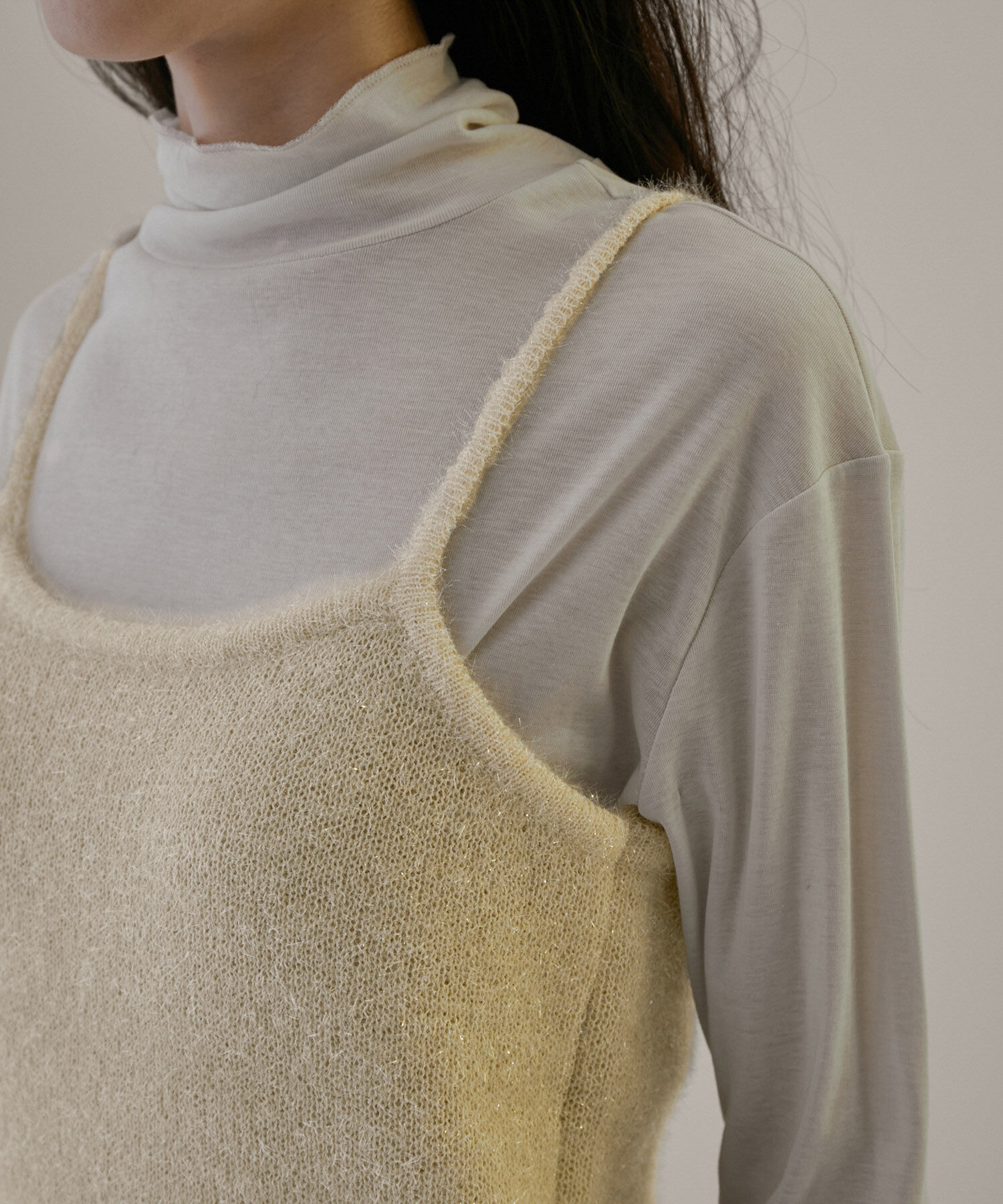 SALON adam et rope'「【WEB限定】ラメニットキャミソール【セットアップ対応】」|キャミソール|