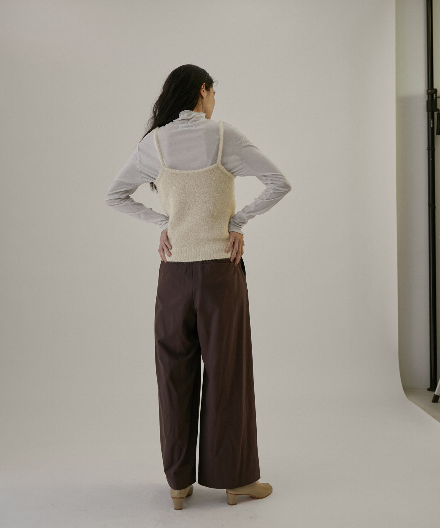 SALON adam et rope'「【WEB限定】ラメニットキャミソール【セットアップ対応】」|キャミソール|