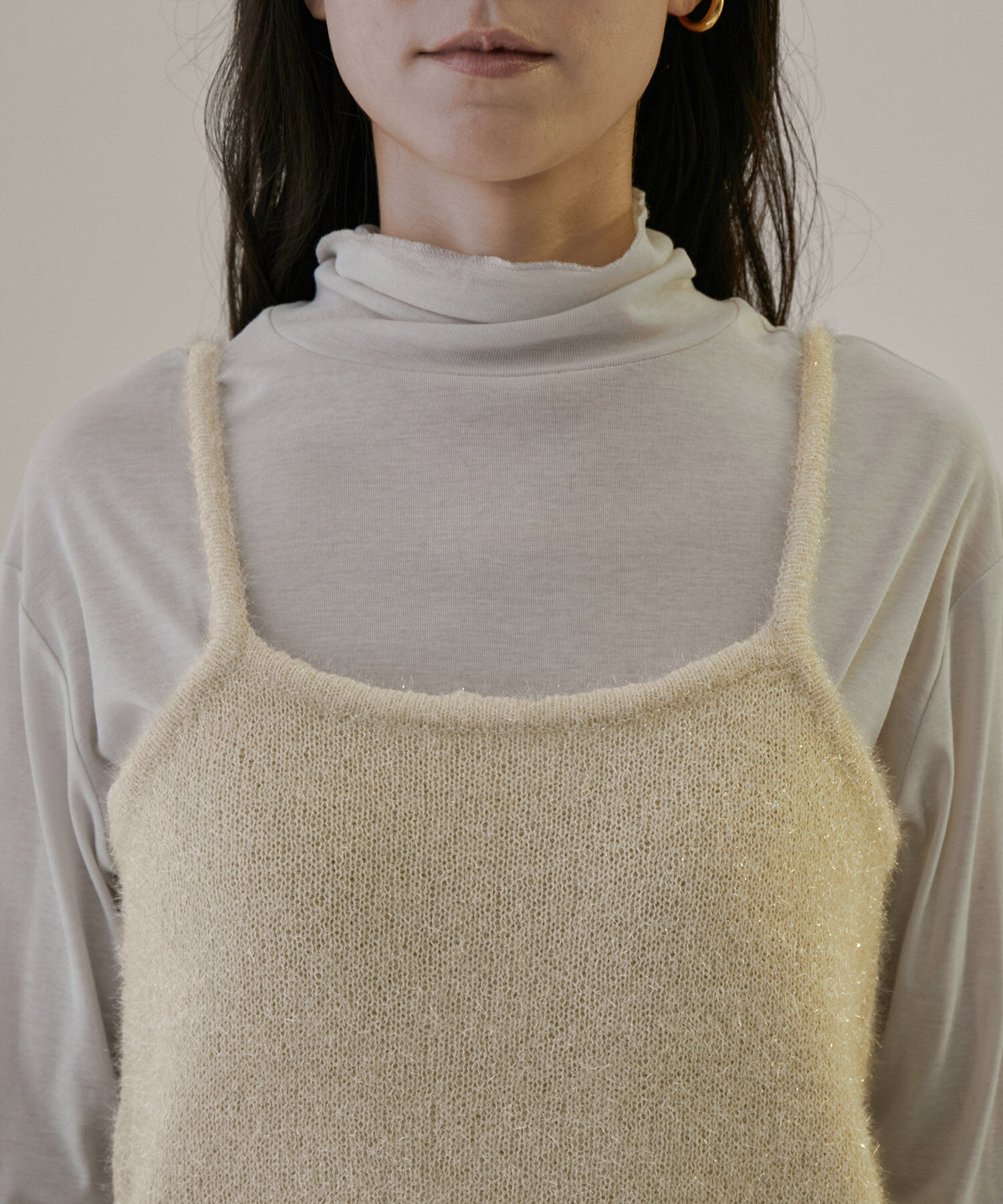 SALON adam et rope'「【WEB限定】ラメニットキャミソール【セットアップ対応】」|キャミソール|