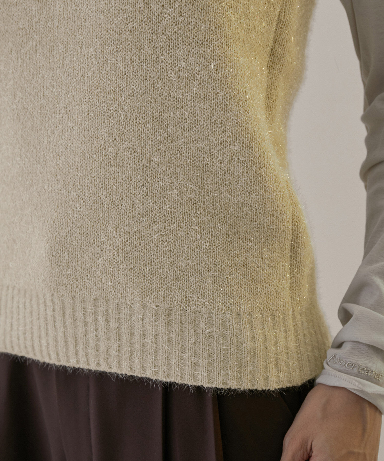 SALON adam et rope'「【WEB限定】ラメニットキャミソール【セットアップ対応】」|キャミソール|