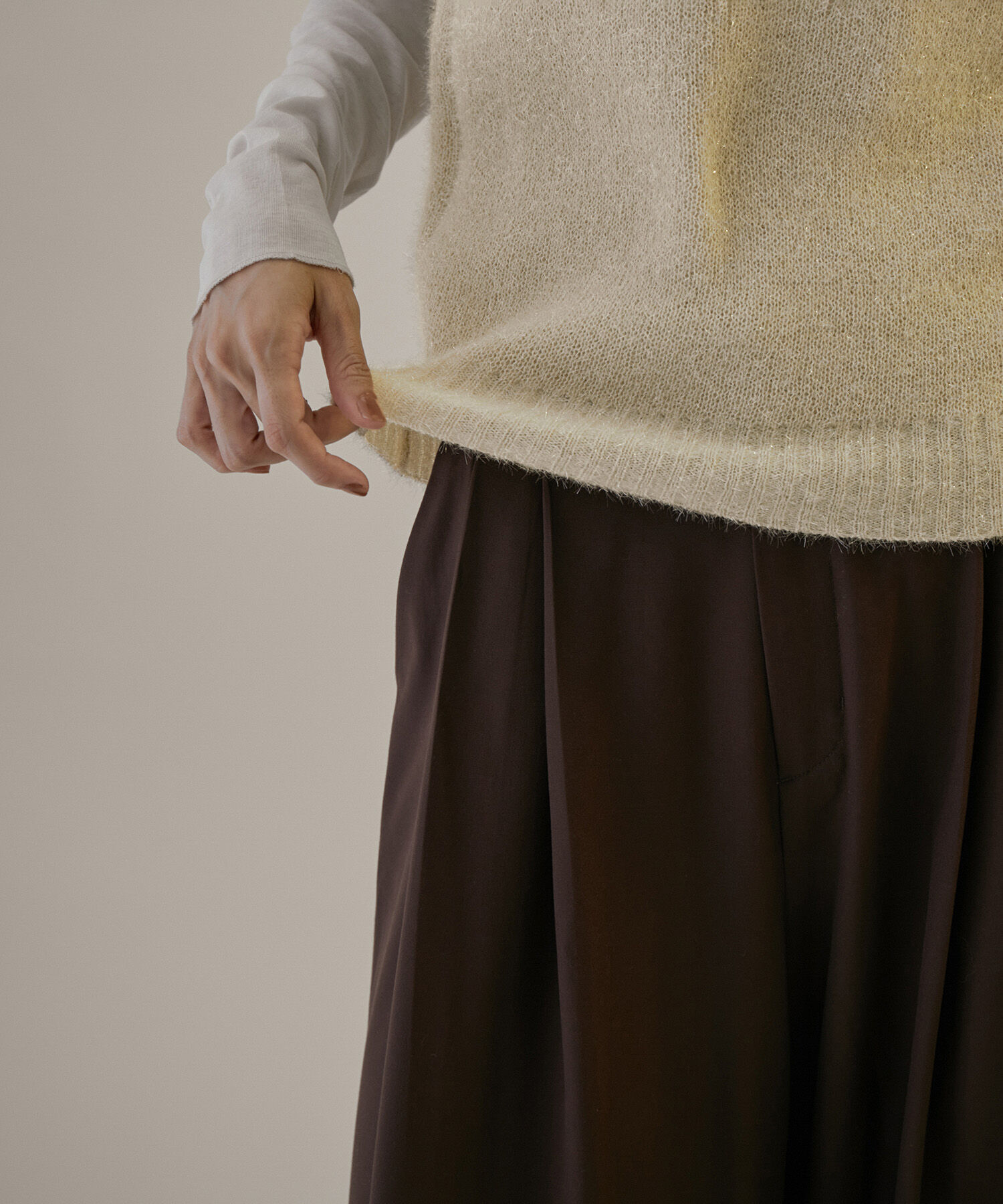 SALON adam et rope'「【WEB限定】ラメニットキャミソール【セットアップ対応】」|キャミソール|