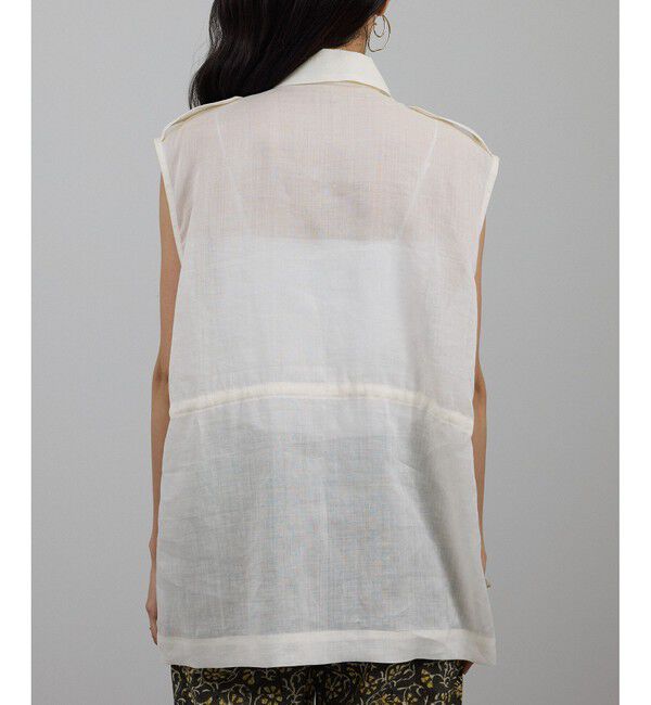 SALON adam et rope'「シアーリネンミリタリージレ」|ベスト・ジレ|