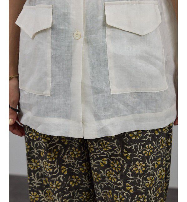 SALON adam et rope'「シアーリネンミリタリージレ」|ベスト・ジレ|