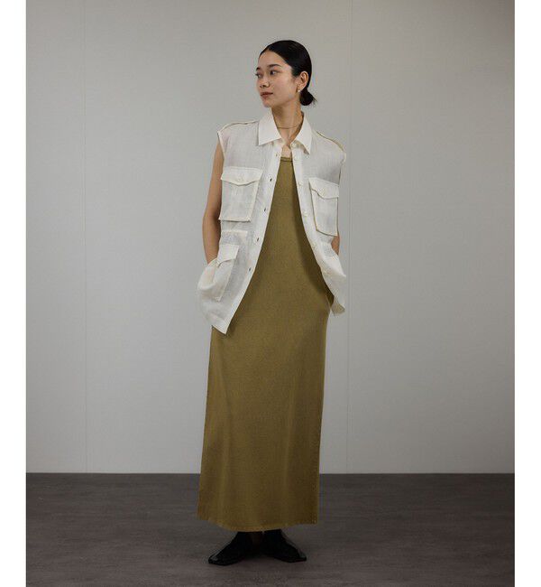 SALON adam et rope'「シアーリネンミリタリージレ」|ベスト・ジレ|