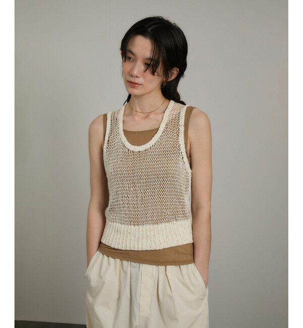 SALON adam et rope'「ギマコットンスパンコールベスト/タンク」|ベスト・ジレ|