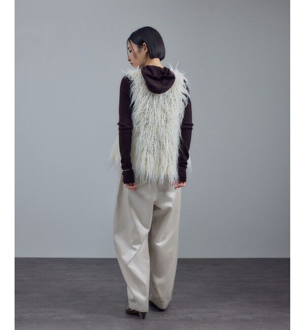 SALON adam et rope'「モヘヤロングシャギーハンドニットベスト」|ベスト・ジレ|