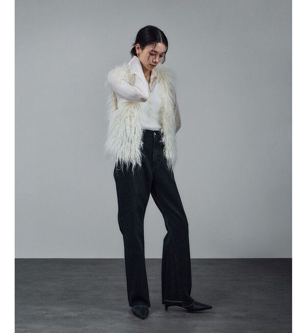 SALON adam et rope'「モヘヤロングシャギーハンドニットベスト」|ベスト・ジレ|