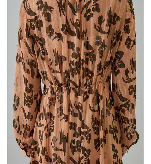 ROPE「フラワープリントタックワンピース/イージーケア」|ワンピース|