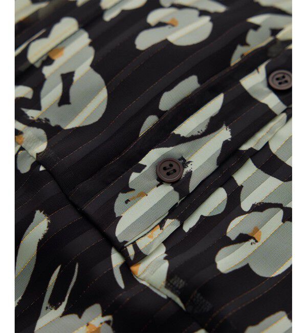 ROPE「フラワープリントタックワンピース/イージーケア」|ワンピース|