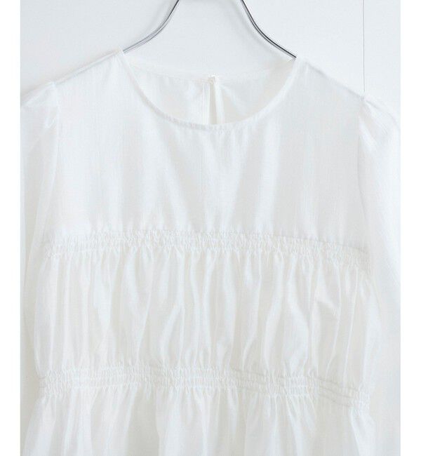 VIS「【洗える】シャーリングブラウス」|シャツ・ブラウス|