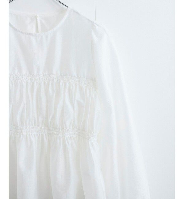 VIS「【洗える】シャーリングブラウス」|シャツ・ブラウス|