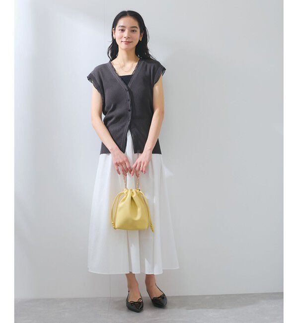 VIS「【WEB限定】シアーフリルサマーニットベスト」|ベスト・ジレ|