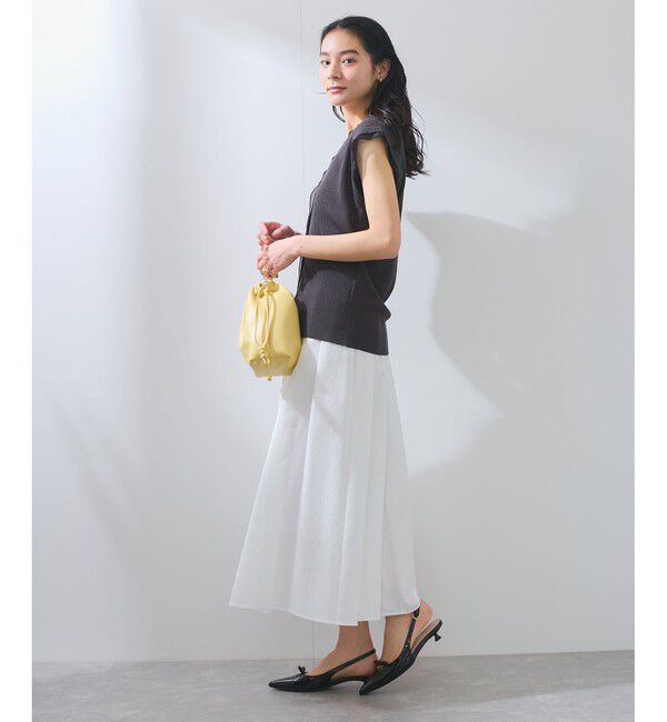 VIS「【WEB限定】シアーフリルサマーニットベスト」|ベスト・ジレ|