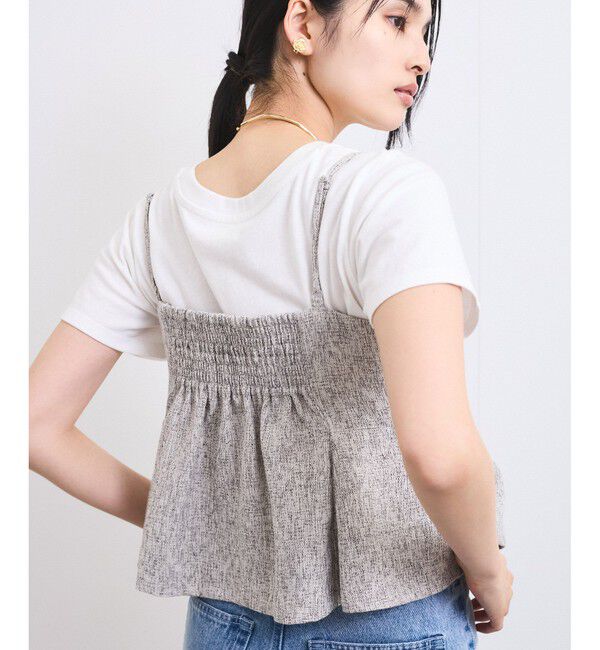 VIS「【洗える】アシンメトリーキャミビスチェ」|キャミソール|